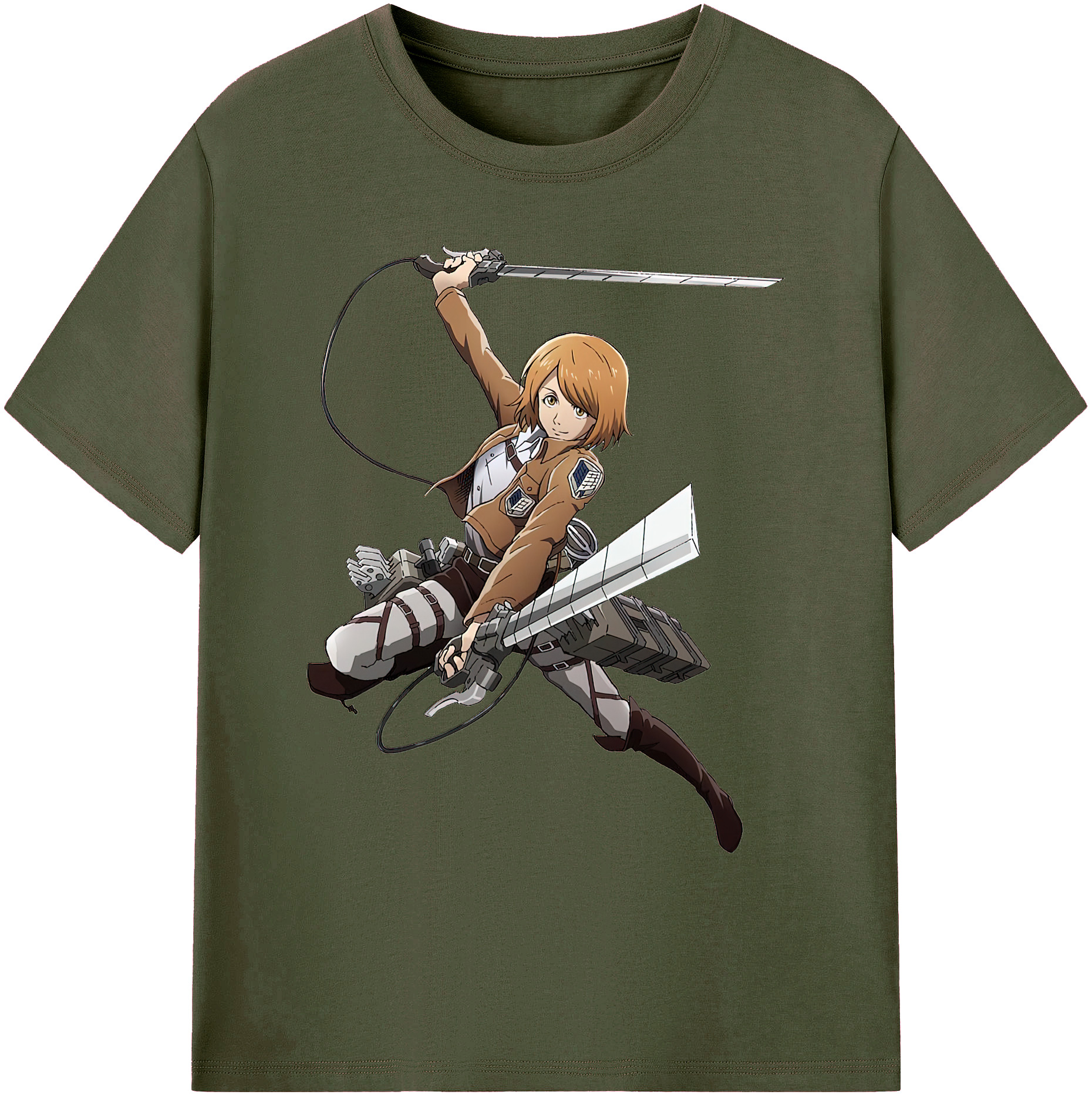 （画像用） 進撃の巨人 ペトラ·ラル Attack on Titan Petra Rall 綿100％ メンズ半袖Tシャツ｜肌触りやわらか＆通気性